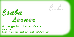 csaba lerner business card